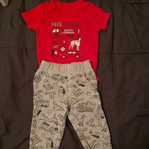 Baby boy 2 pc outfits nb-6 months